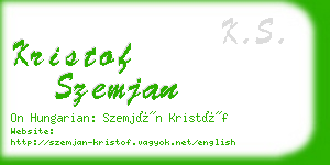 kristof szemjan business card